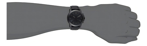 Reloj Fossil Grant FS5132 Hombre Color negro plateado Resistente al agua