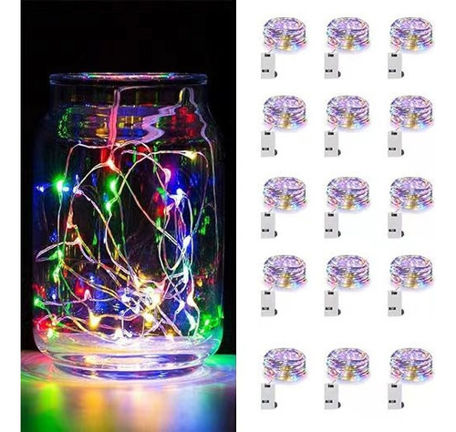 15 Piezas Luces De Hadas Con Pilas Luces De Cadena 2m 30led