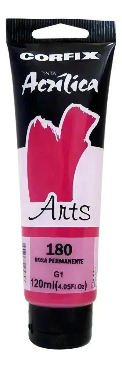 Tinta Acrílica Corfix Rosa Permanente 120ml Artes e Design