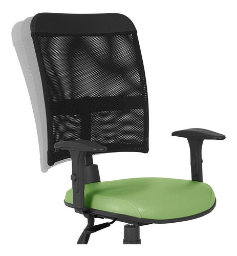 Cadeira De Escritório Ergonômica Em Tela Com Braço Rv Verde