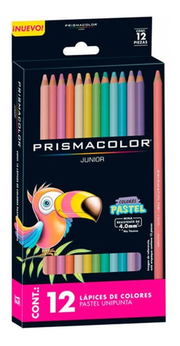 Set 12 Lápices De Colores Pastel Prismacolor Junior