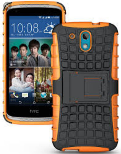 Forro Shockproof Htc Desire 526 Naranja Nuevo Original