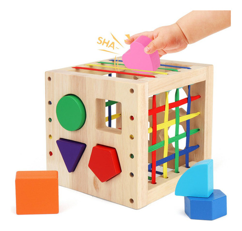 Nuevo Bloque De Clasificación De Formas Sensoriales, Cubo De