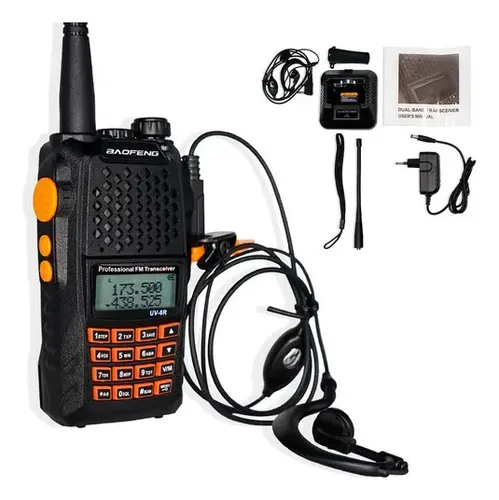 Radio Ht Walk Talk Dual Band Uhf Vhf Fm Baofeng Uv-6r 7w Cor Preto Vhf/uhf 127/220v — R$ 244,50 em Mercado Livre