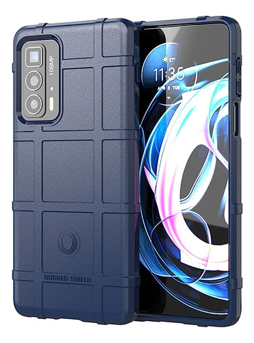 Funda De Protec Grado Militar Para Motorola Edge 20 Pro Azul