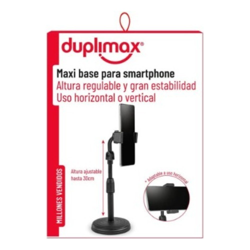 Base Para Smartphone Duplimax Altura Hasta 30 Cm