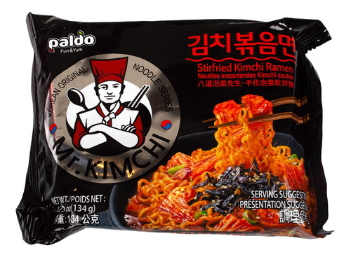 Ramen Coreano Kimchi Stir Fried Noodle, Paldo, 134 G