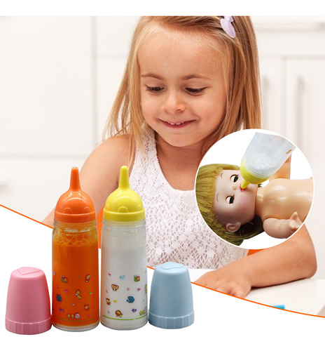 Juego De Botellas De Jugo Y Leche De U Plush Toys Baby Dolls