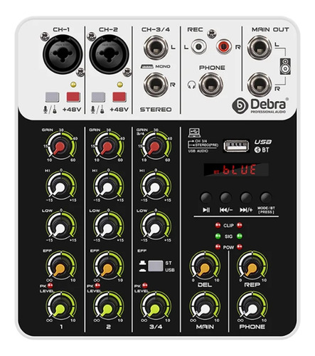 Consola De Mezcla De Interfaz De Audio Debra V4 Usb Record P
