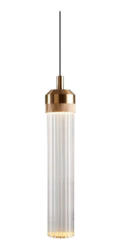 Lampara Colgante Pendiente Led De Cristal Tubo Nordico Color Luz Cálida Ilios Innova 2013