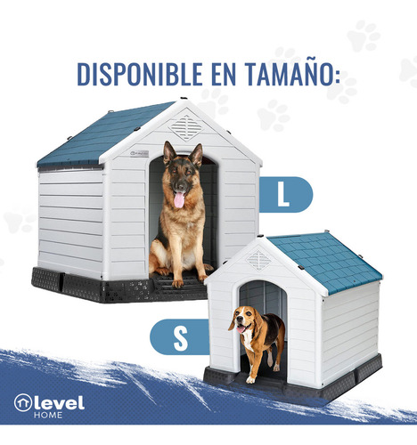 Casa De Plástico Exterior Térmica Raza Grande 97cm Color Azul