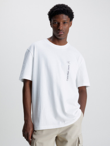 Polera Vertical Institutional Blanco Calvin Klein