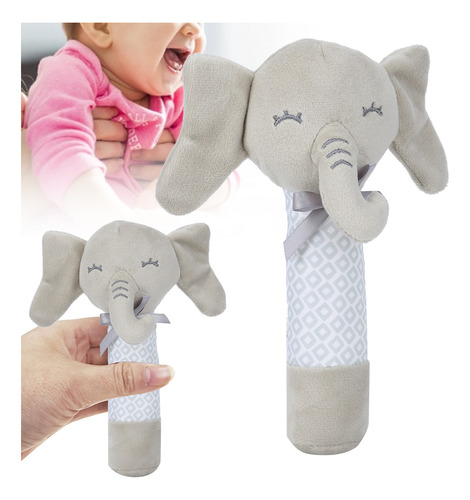 Cascabeles De Mano Con Forma De Elefante, Juguete Para Bebés