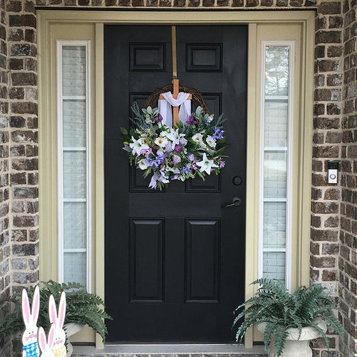 Guirnalda De De La Puerta Delantera De De Pascua Feliz 35cm
