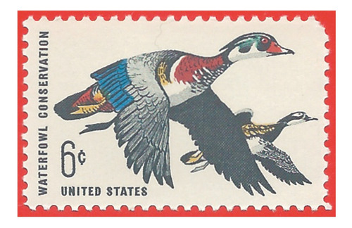 1968. Estampilla Cons. Aves Acuáticas, Estados Unidos. Slg1