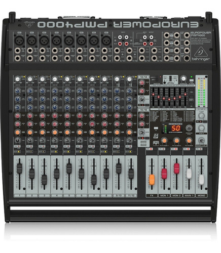 Consola Potenciada Mixer Behringer Europower Pmp 4000 1600w