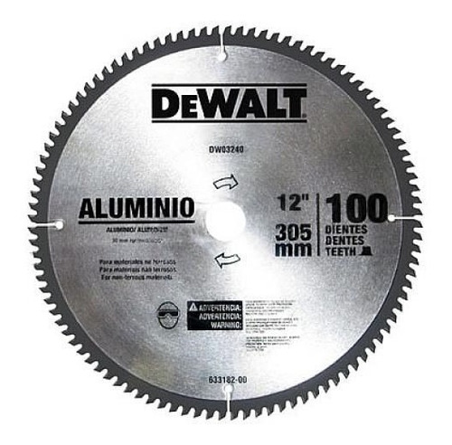 Disco Serra Esquadria P/ Aluminio 12 305mm 100 Dentes Dewalt