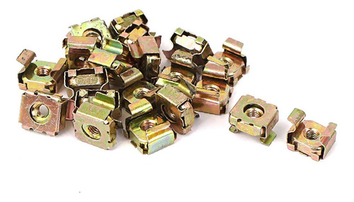 20 Pcs M4 X 0.7mm Pitch Carbon Steel Square Cage Nuts