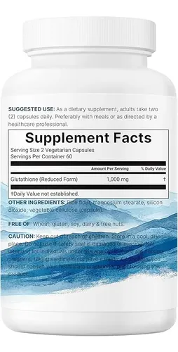 Micro Ingredients Glutathione 1000 Mg Cápsulas Vegetales