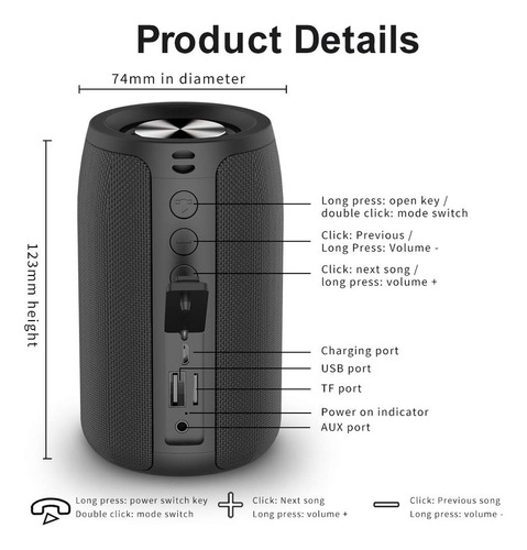 Zealot S32 Altavoz Bluetooth Portátil