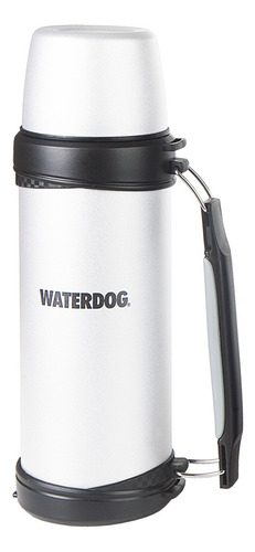 Termo Acero Inoxidable Waterdog 1 Lt Con Manija 4 Colores Color Blanco