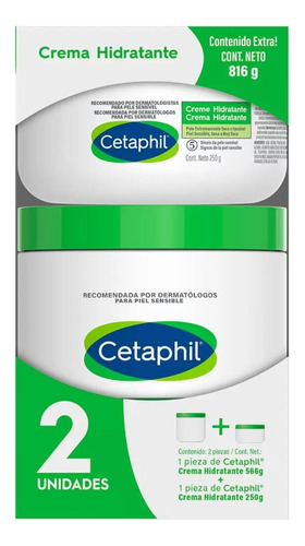 Cetaphil Crema Humectante Duo 566g + 255g Moisturizing Cream