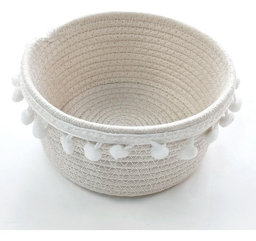 Cesta De Almacenamiento Tejido A Mano Cesta De Pan 20cmx10cm