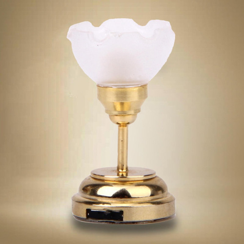 8x Metal Chapado En Oro 1:12 Modelo De Lámpara De Techo Led