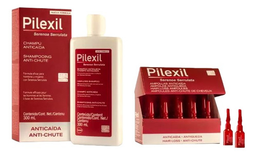 Pilexil Anticaida X 15 Ampollas + Pilexil Shampoo 300ml