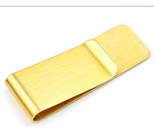 50 Clip Sujeta Billetes Cartera Metal Inoxidable Tarjeta Color Dorado