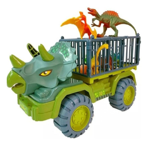 Camión Transportador De Dinosaurios Con Jaula