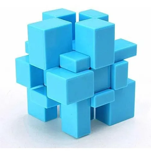 Cubo Mágico Tanch Ss 3x3 Velocidad Espejo Azul Sin Adhesivos