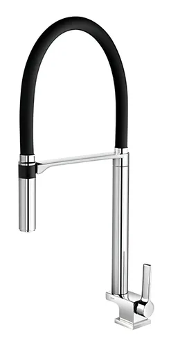 Torneira de cozinha monocomando Docol Doc 00738979 cromado e preto