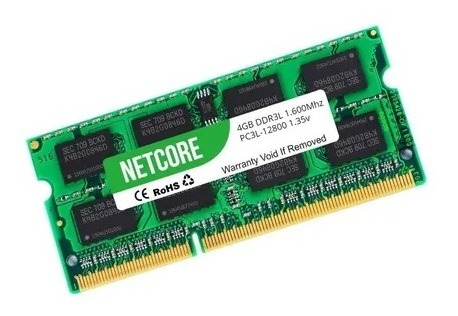 Imagem 1 de 1 de Memoria Netcore Note 4gb 1600mhz Ddr3 Low Voltage