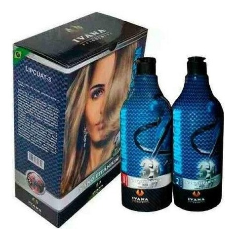 Escova Progressiva Selagem Ivana Gold Titanium 3d 2x1000ml