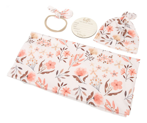 Mantas De Recepción Para Bebés Con Estampado Floral De 4 Pie