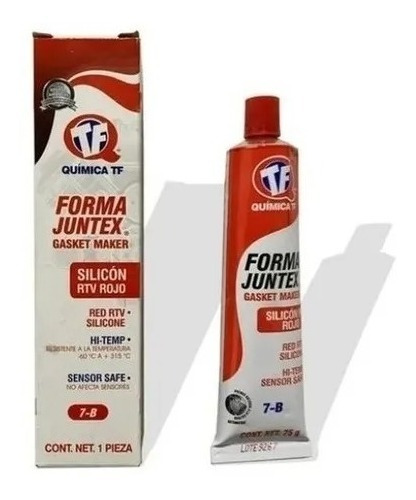 Forma Juntex, 10 Piezas Silicón Rtv Rojo Mega Tubo 75ml