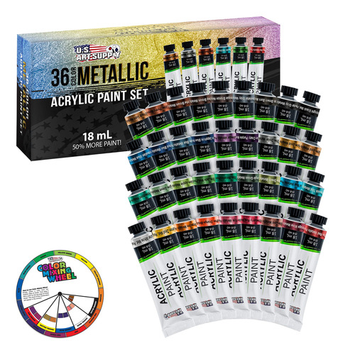 U.s. Art Supply Juego Profesional De 36 Colores De Pintura A