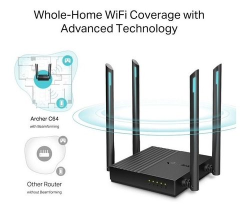 Router Tp-link Gigabit Ethernet Archer C64 1200mbit 2.4/5ghz