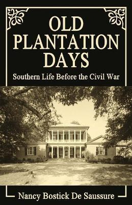 Libro Old Plantation Days : Southern Life Before The Civi...