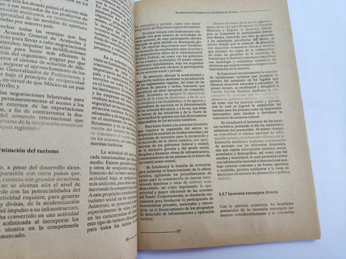Libro Plan Nacional De Desarrollo, 1989-1994 167b9 (Usado)