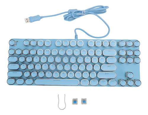 Gorra Redonda Con Teclado Rgb De 87 Teclas Para Juegos, Retr