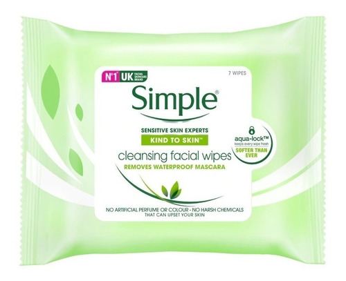 Simple Cleansing Facial Wipes Toallitas Desmaquillantes 25 U