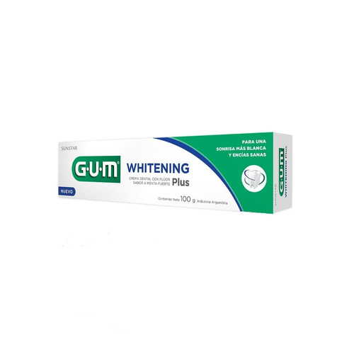 Imagen 1 de 1 de Crema Dental Gum Whitening Plus Con Fluor Y Menta 100 G