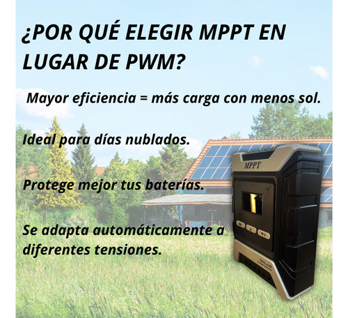 Regulador Solar Mppt 50a 12 24 48v Autoajustable Display Lcd