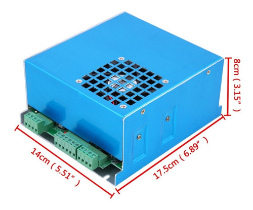 Imagen 7 de 10 de Fuente De Poder 40w Maquina Laser Co2 Corte Grabado A Meses!