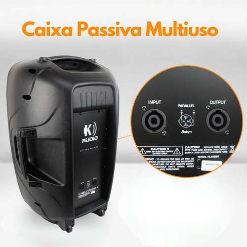 Caixa Passiva 12 K-audio Kb12p 250w Rms Profissional