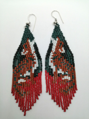 Aretes Artesanales Nativos, Aretes Mostacilla, Chaquira