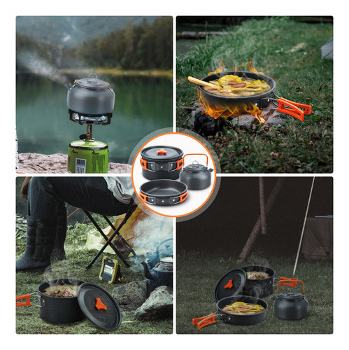 Set De Cocina Para Acampar, Juego De Utensilios De Cocina Pa