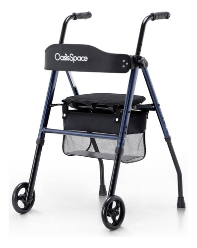 Oasisspace Andador Con Ruedas De 2 Ruedas Con Asiento, Rueda